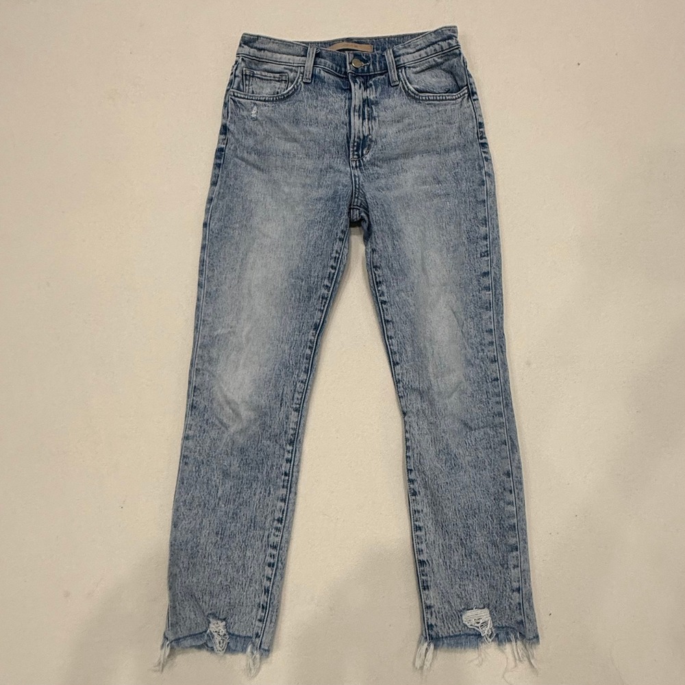 Joes Jeans The Luna High Rise Cigarette Ankle Light Wash Acid Denim Jeans 27
